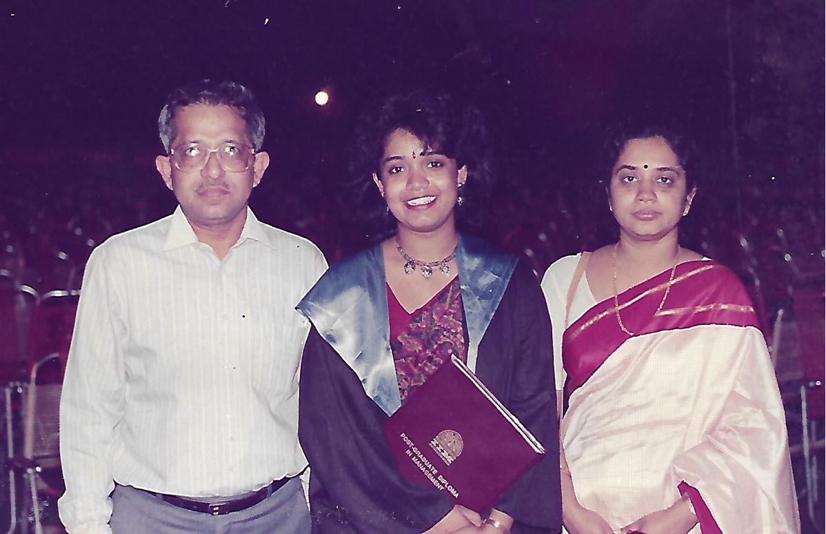 sharada Grad photo with parents